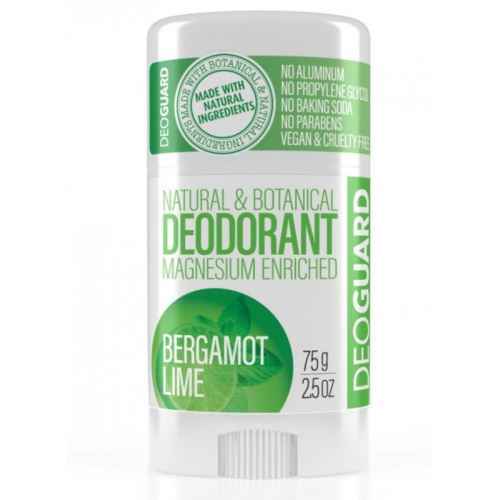 Tuhý prírodný dezodorant, Deoguard Bergamot a limetka, 65g